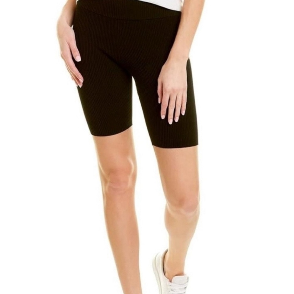 525 America NWT Ribbed high waisted bike shorts Black & Quartz LOT OF 2 size XS